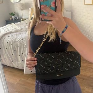 Vera Bradley Gold-Studded Black Purse